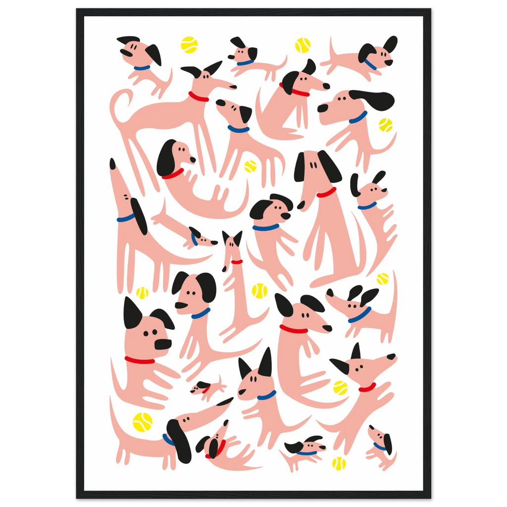 La balle, papier poché de Julie Parmentier encadré – visuel 8