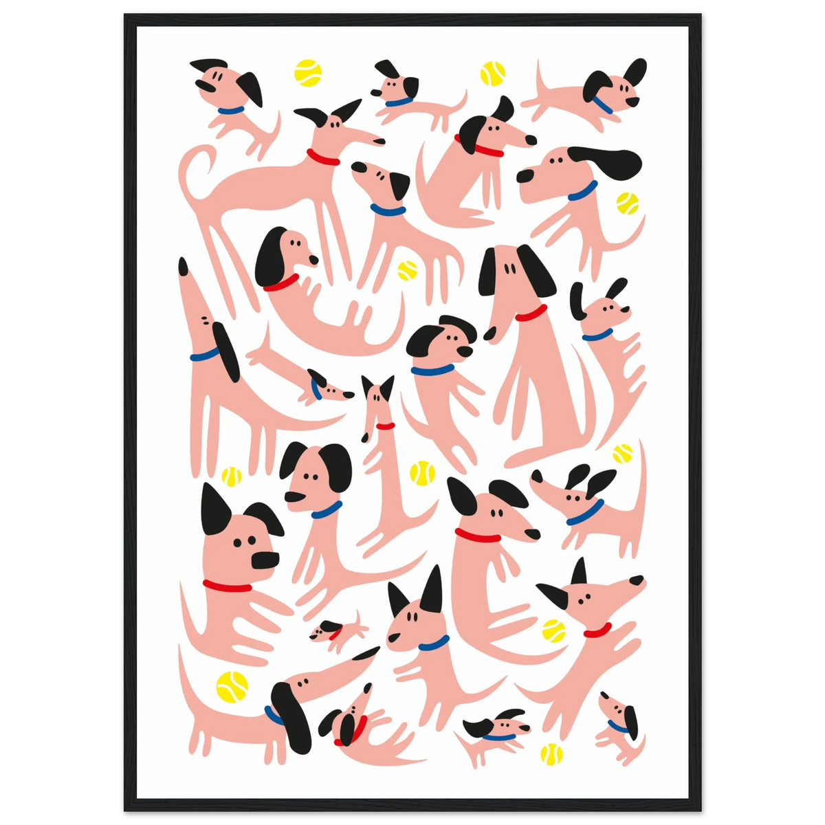 La balle, papier poché de Julie Parmentier encadré – visuel 8