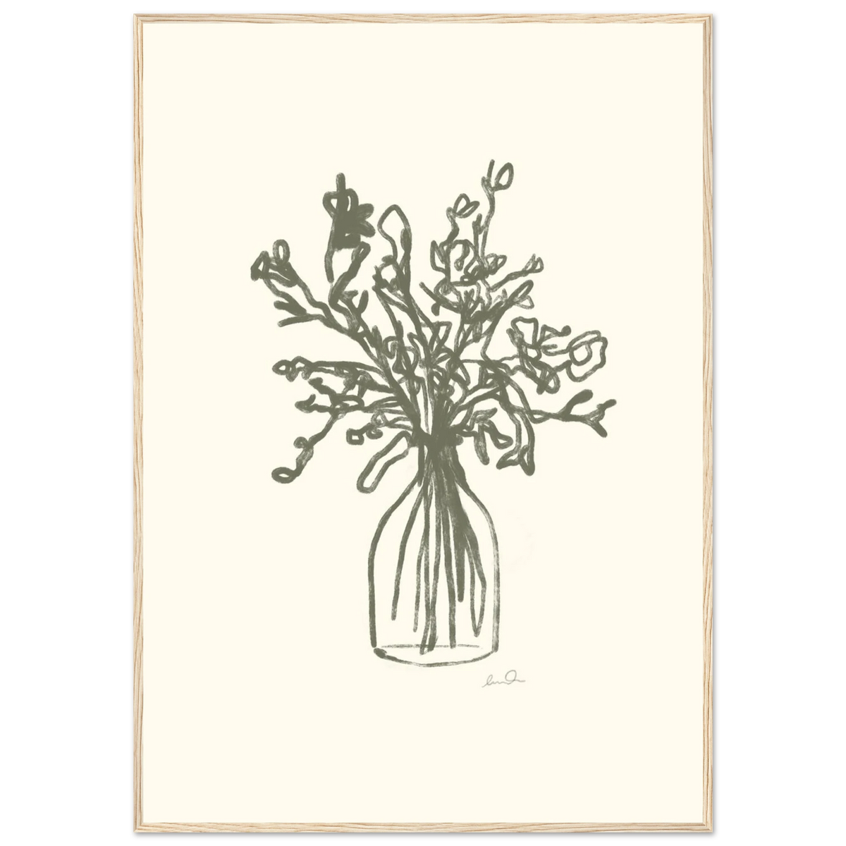 Le bouquet, affiche illustrée d'Émilie J. Ouellet encadrée – visuel 2