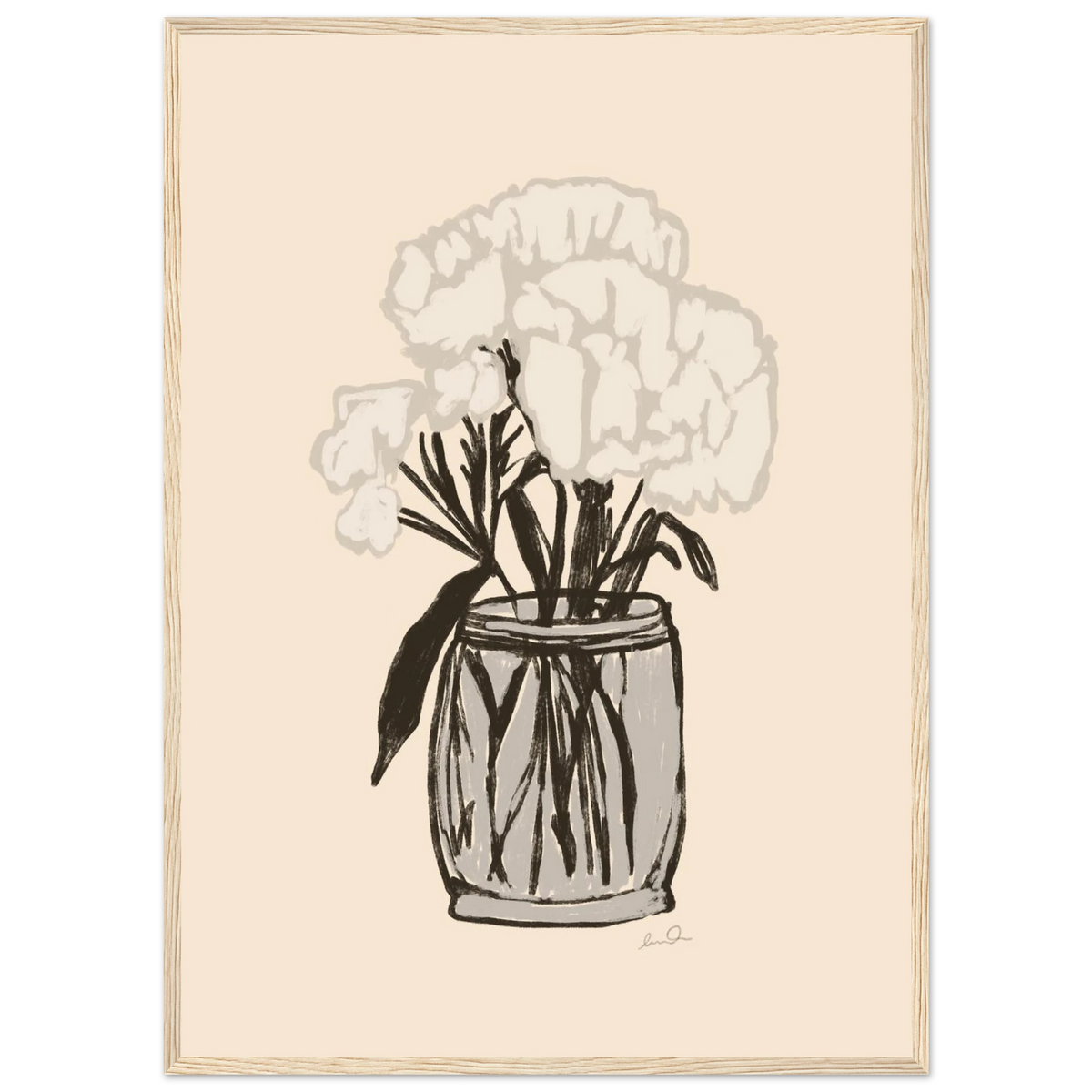 Le bouquet, affiche illustrée d'Émilie J. Ouellet encadrée – visuel 4