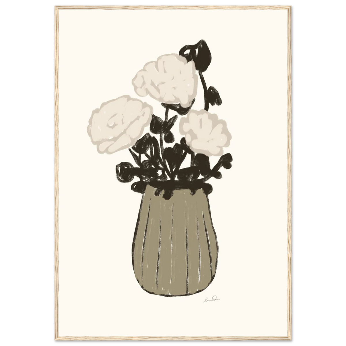 Le bouquet, affiche illustrée d'Émilie J. Ouellet encadrée – visuel 7