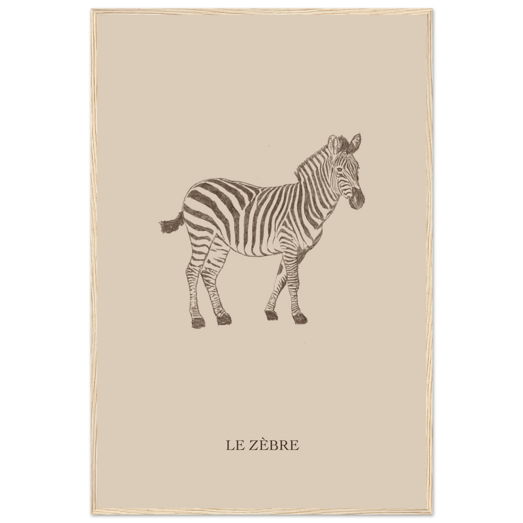 Le zèbre version marron, affiche encadrée – visuel 4, Aude de Riberolles