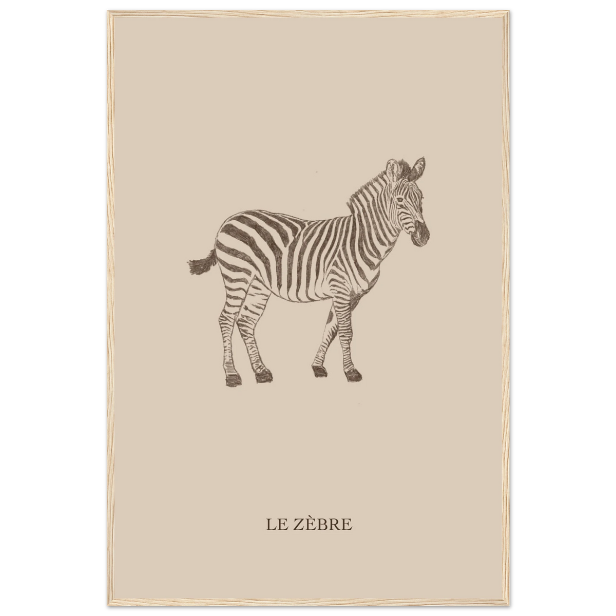 Le zèbre version marron, affiche encadrée – visuel 4, Aude de Riberolles