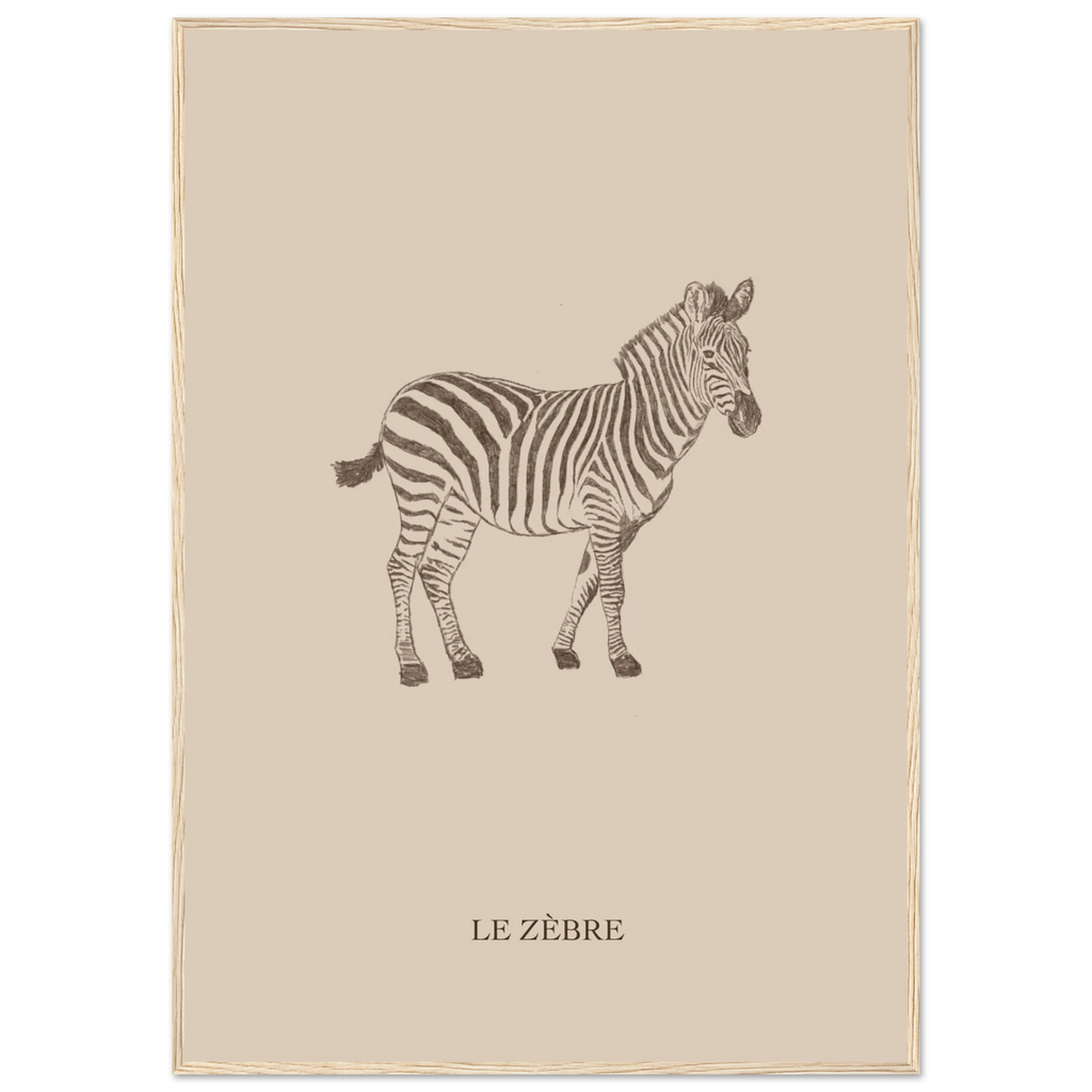 Le zèbre version marron, affiche encadrée – visuel 5, Aude de Riberolles