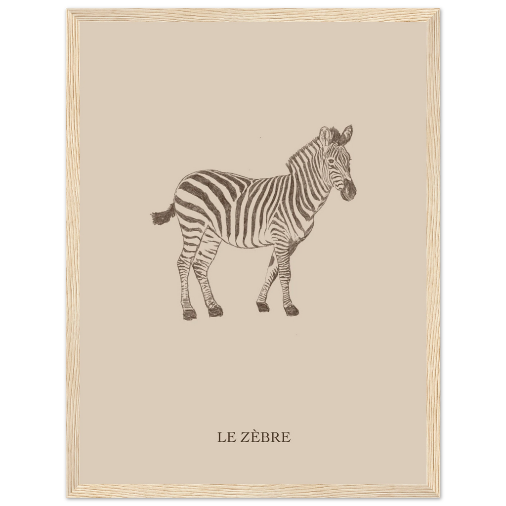 Le zèbre version marron, affiche encadrée – visuel 6, Aude de Riberolles