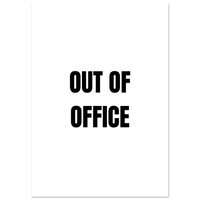 OUT OF OFFICE - Affiche