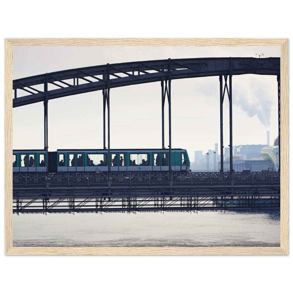 Paris, Passerelle d'Austerlitz, photographie d'art de Mohamed Khalil encadrée – visuel 3