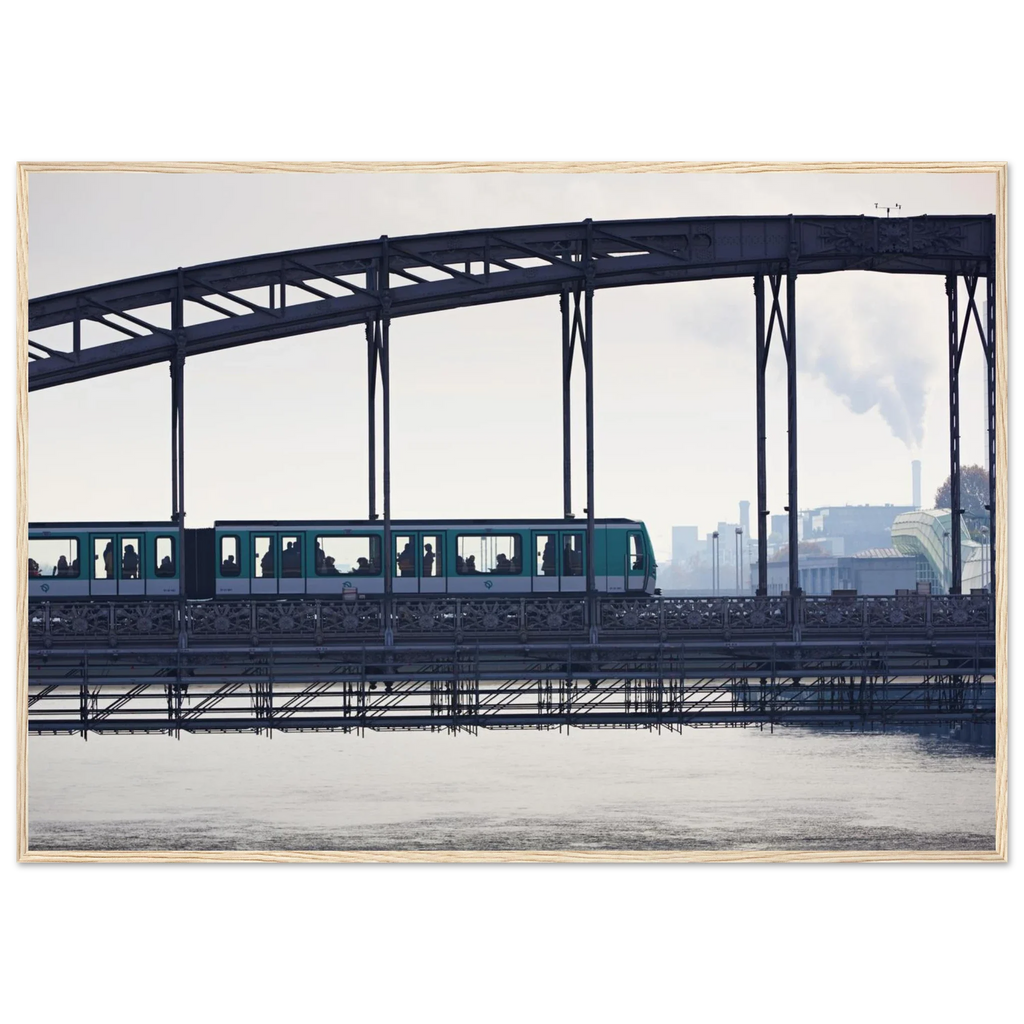 Paris, Passerelle d'Austerlitz, photographie d'art de Mohamed Khalil encadrée – visuel 4