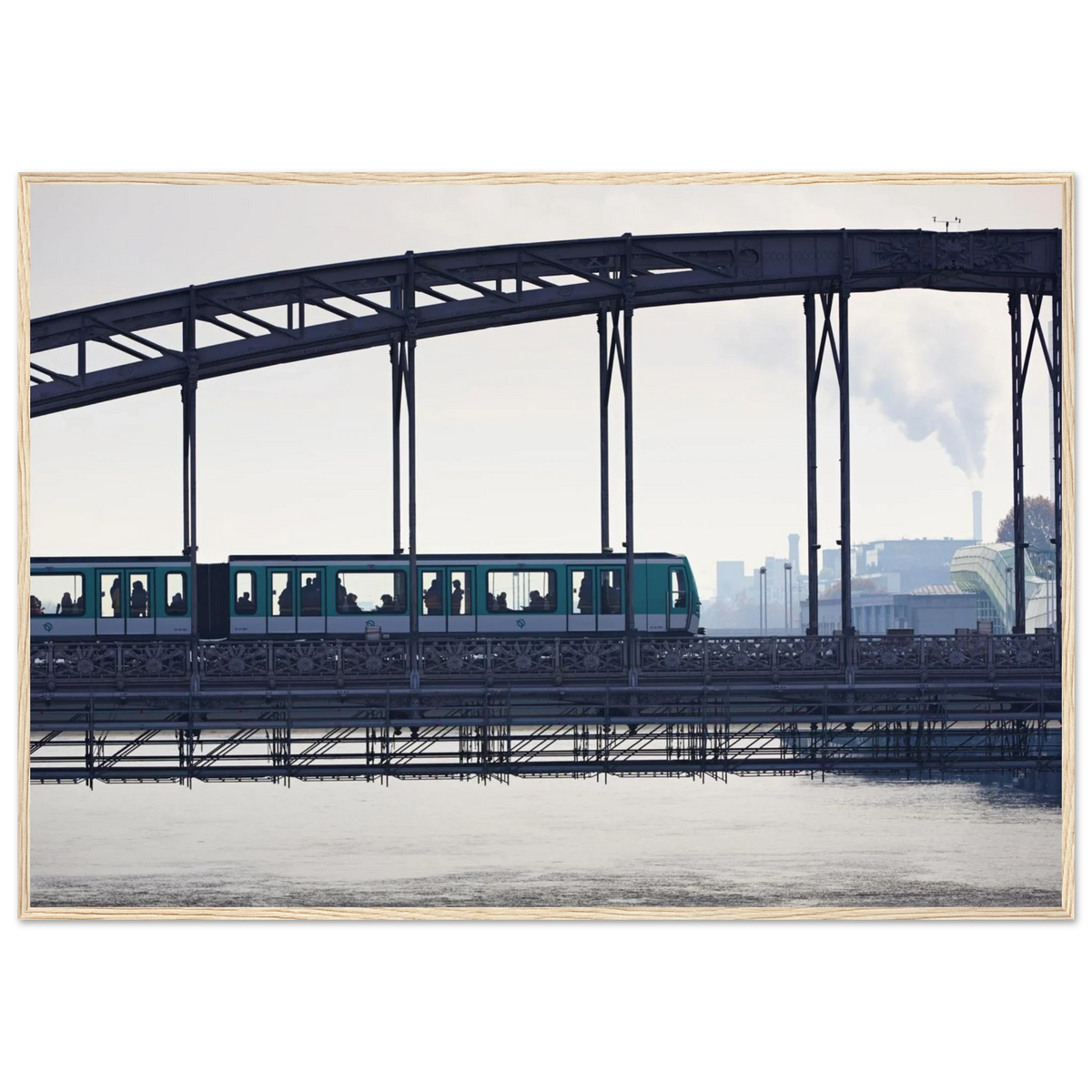 Paris, Passerelle d'Austerlitz, photographie d'art de Mohamed Khalil encadrée – visuel 4