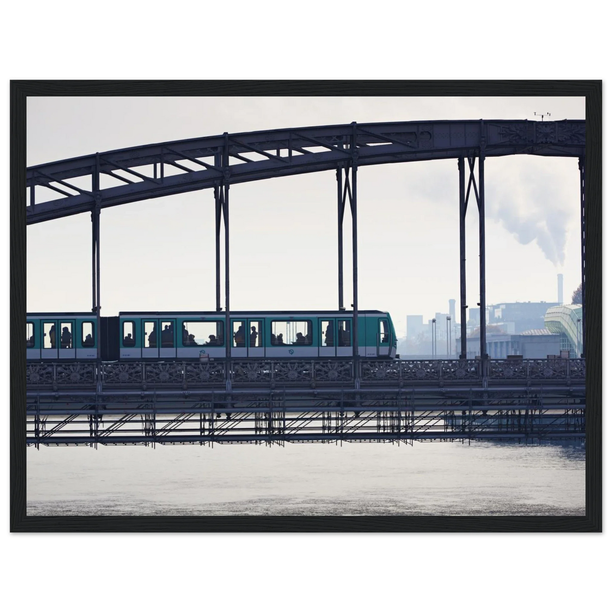 Paris, Passerelle d'Austerlitz, photographie d'art de Mohamed Khalil encadrée – visuel 6