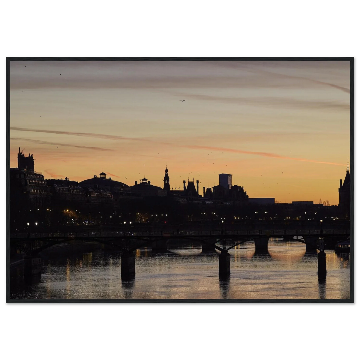 Paris, Pont des Arts, photographie d'art de Mohamed Khalil encadrée – visuel 2