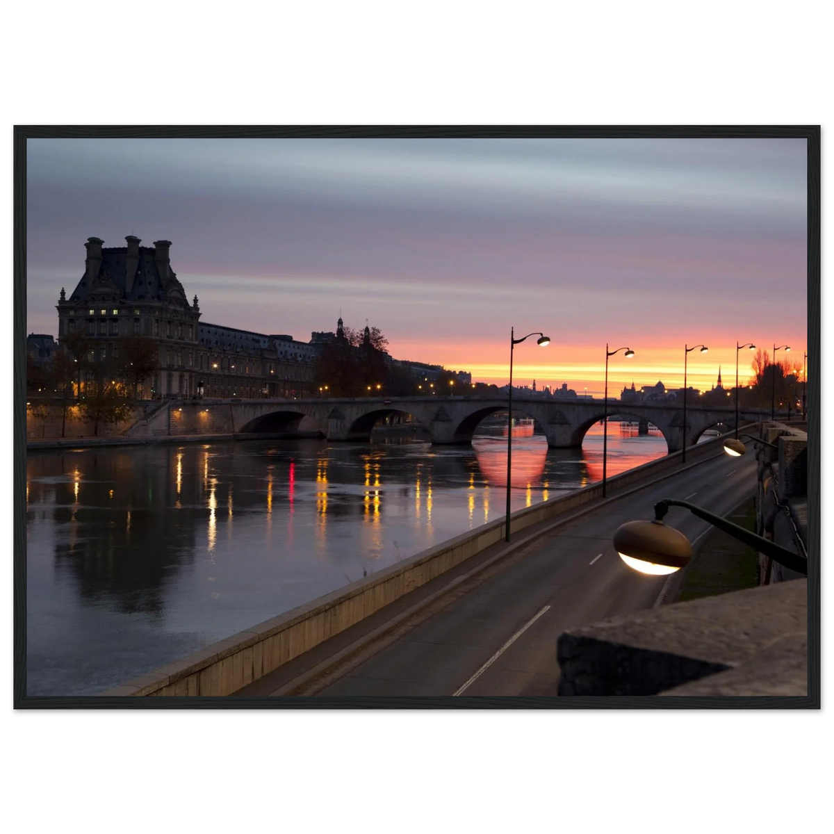 Paris, Pont Royal, photographie d'art de Mohamed Khalil encadrée – visuel 3