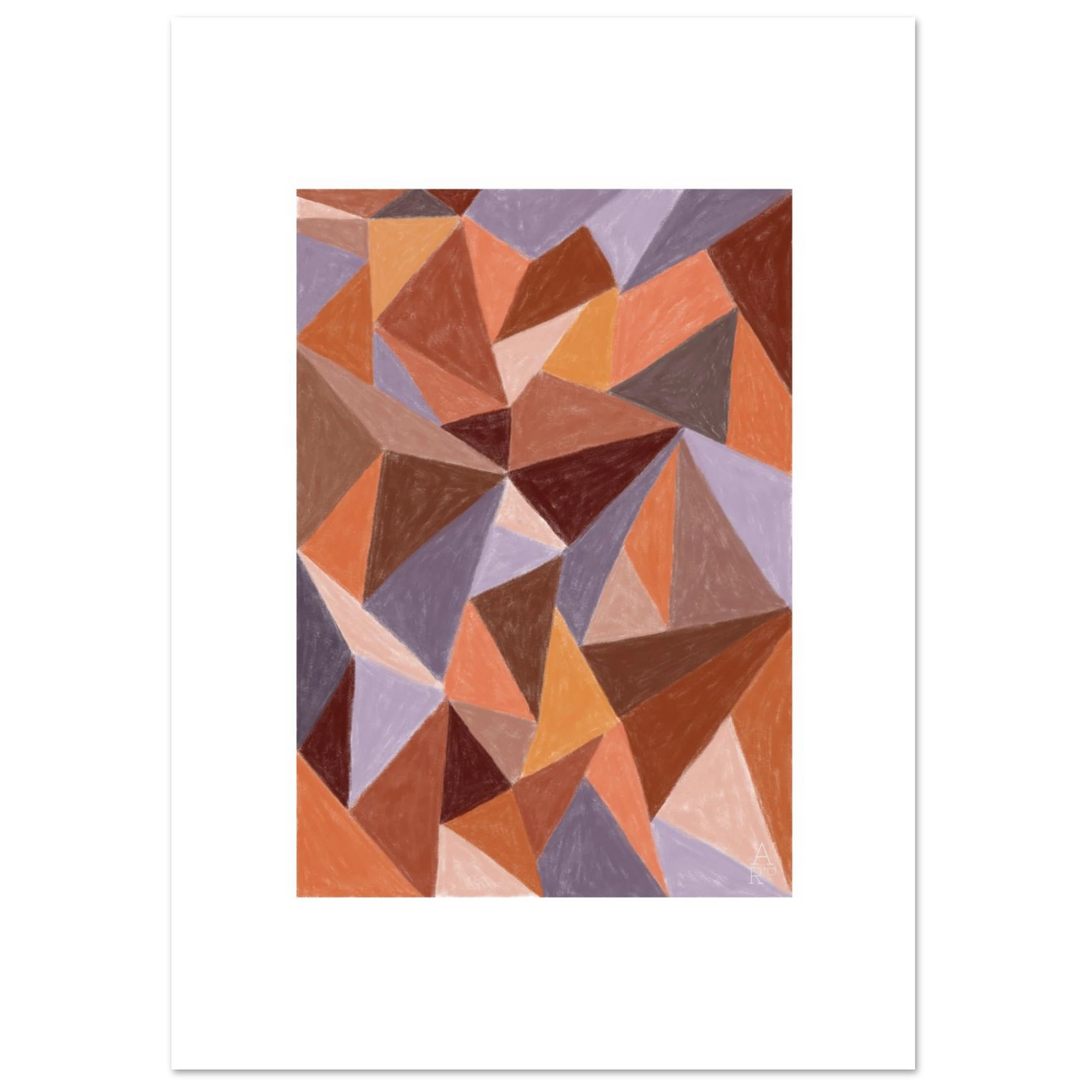 Patchwork N°4, affiche d'art abstrait coloré – visuel 3, Aude de Riberolles