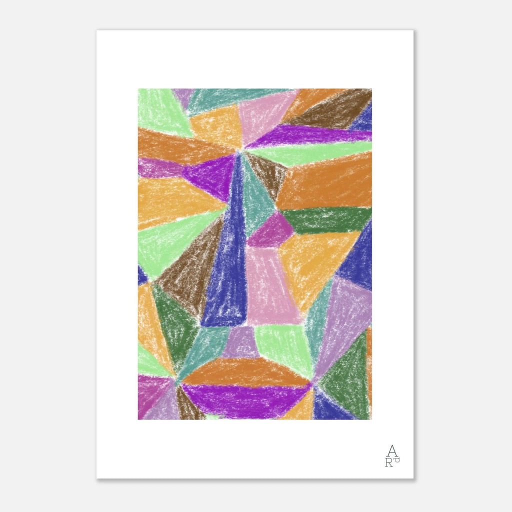 Affiche Patchworks N°3, art contemporain coloré d'Aude de Riberolles