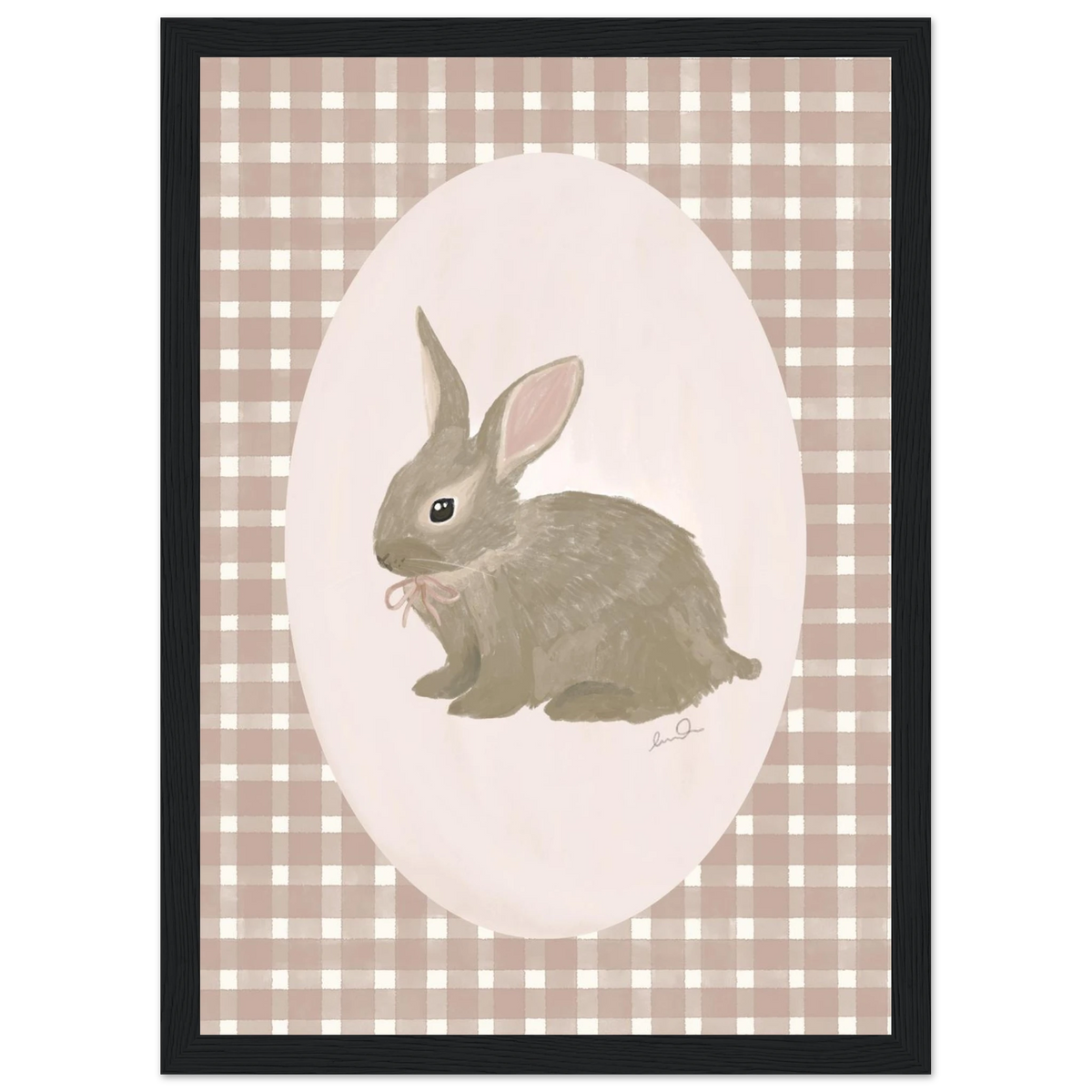 Petit lapin rose, affiche illustrée d'Émilie J. Ouellet encadrée – visuel 10