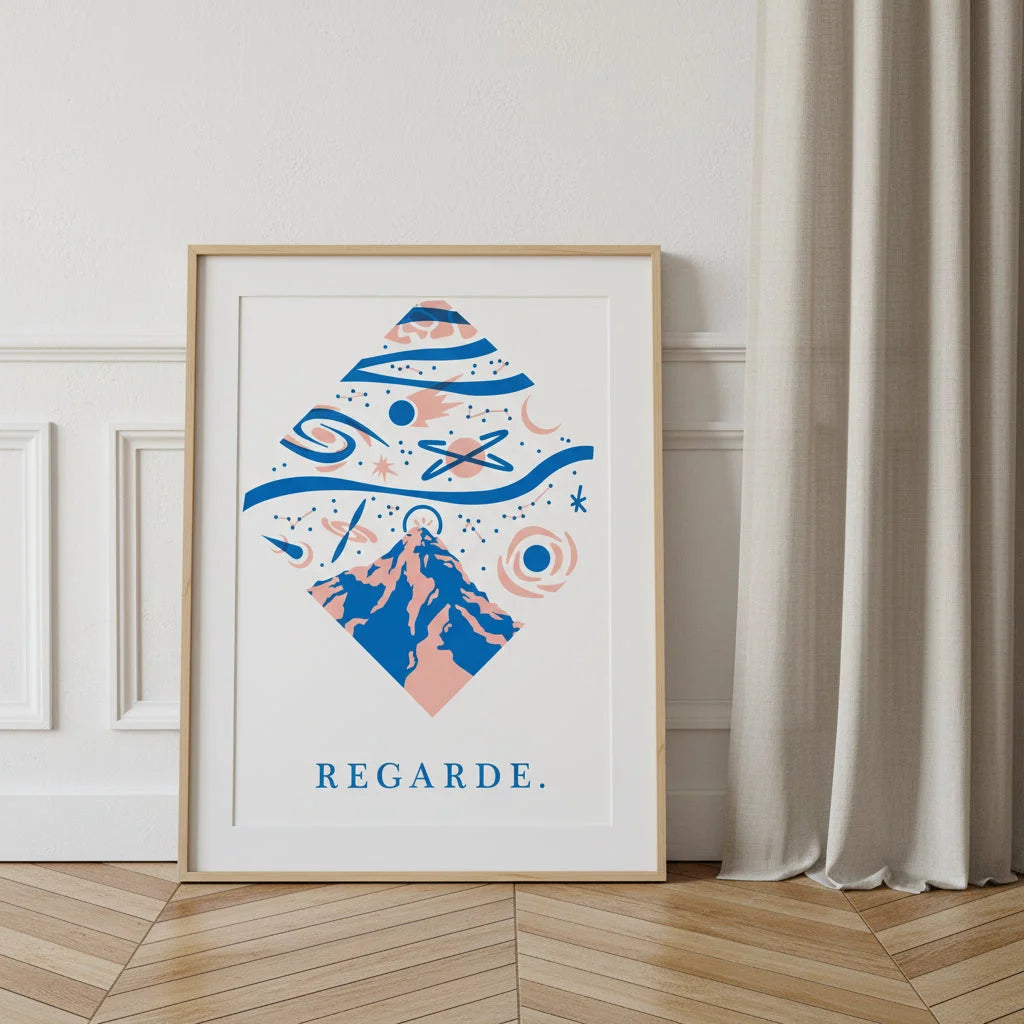 Regarde, illustration en papier poché par Julie Parmentier – affiche d’art
