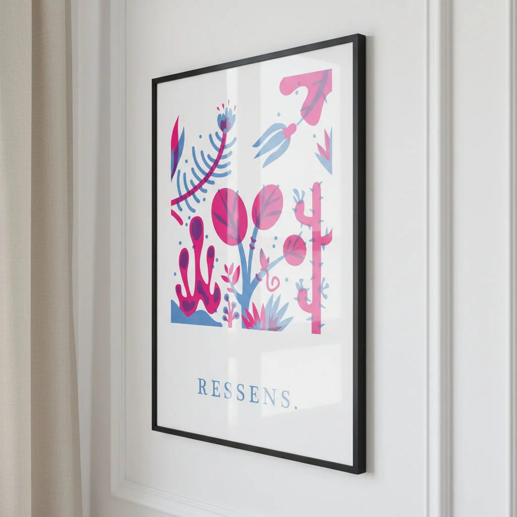 Ressens, illustration en papier poché par Julie Parmentier – affiche encadrée