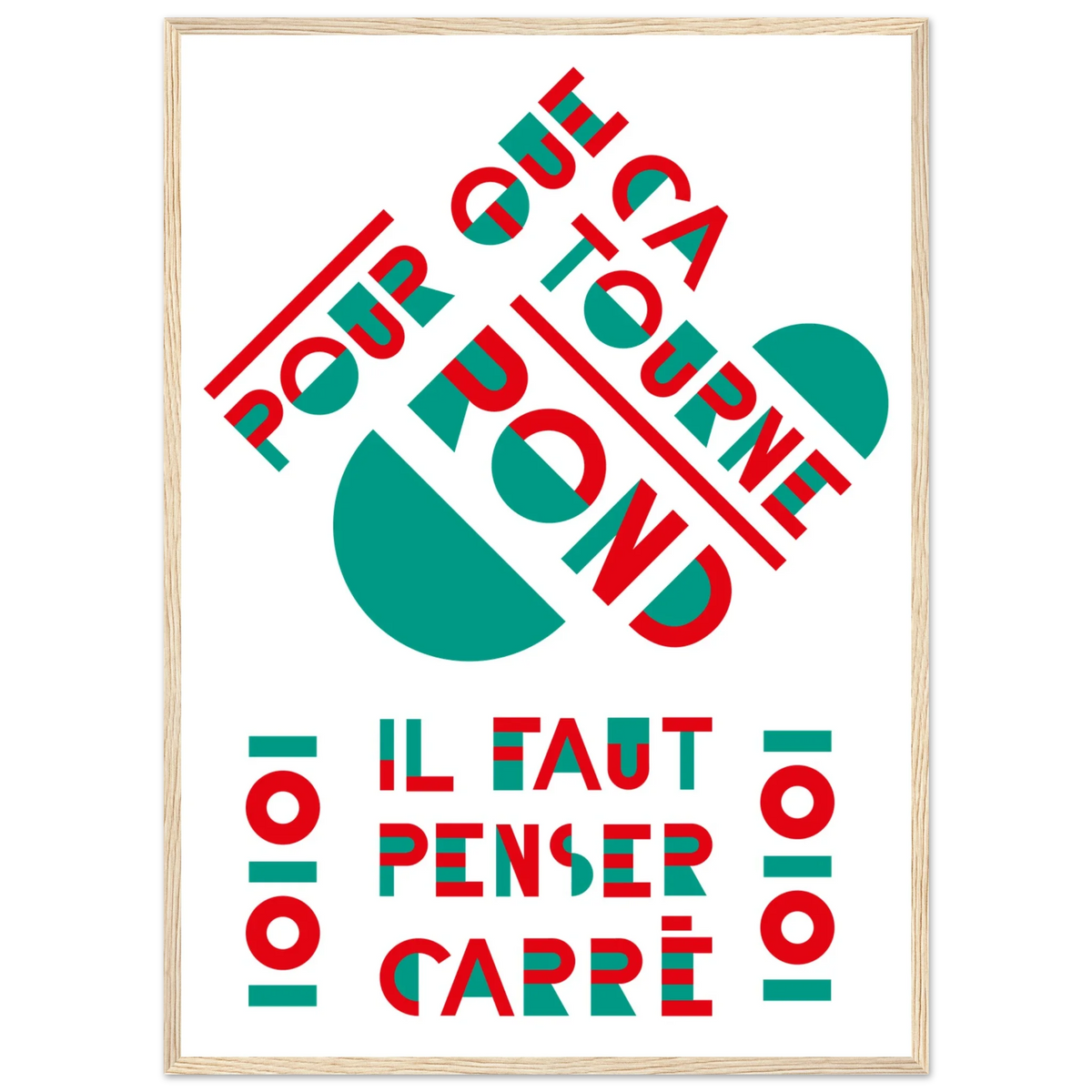 Rond /carré, papier poché de Julie Parmentier encadré – visuel 2