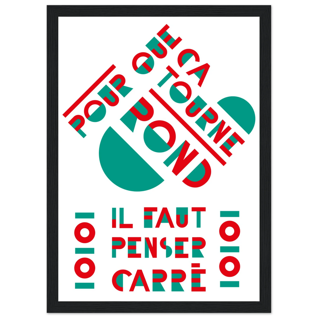 Rond /carré, papier poché de Julie Parmentier encadré – visuel 3