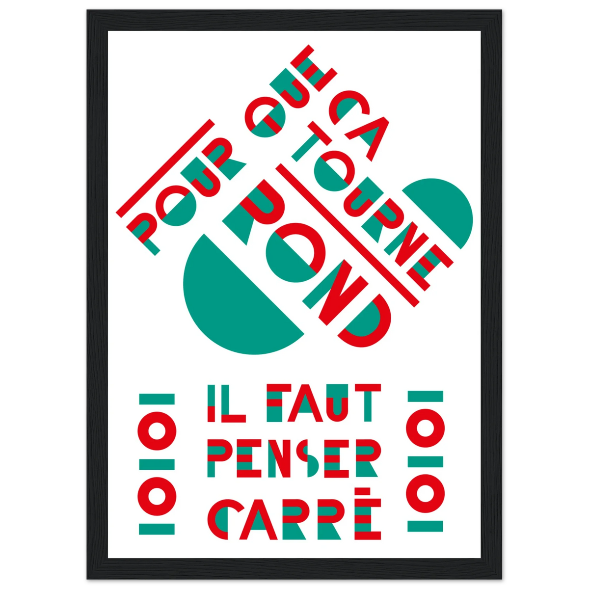 Rond /carré, papier poché de Julie Parmentier encadré – visuel 3