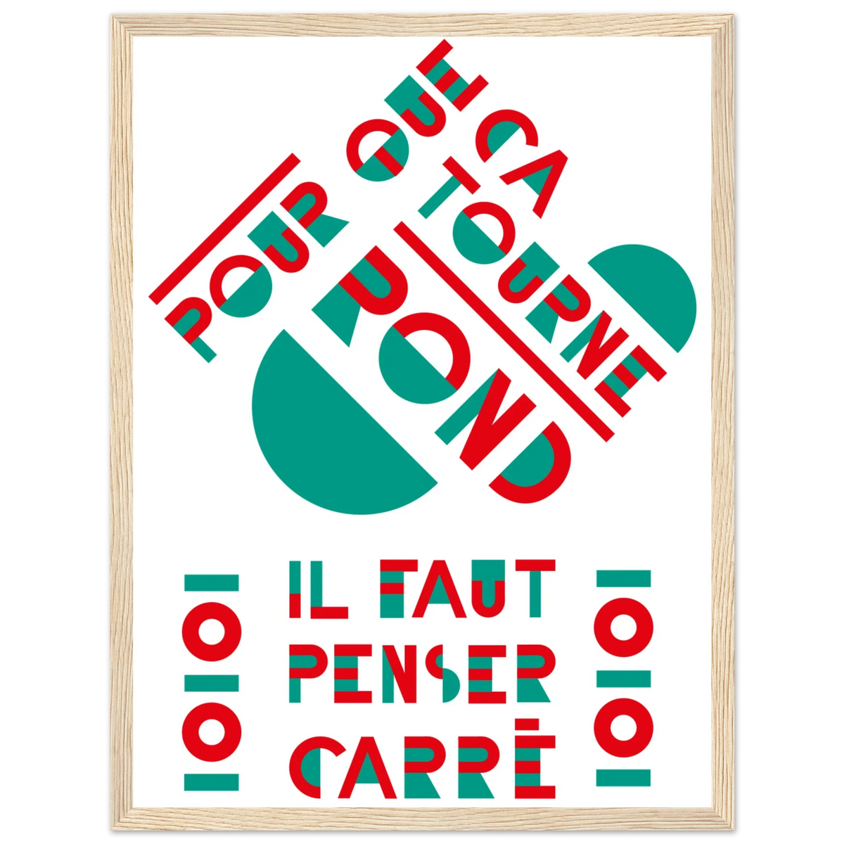 Rond /carré, papier poché de Julie Parmentier encadré – visuel 4