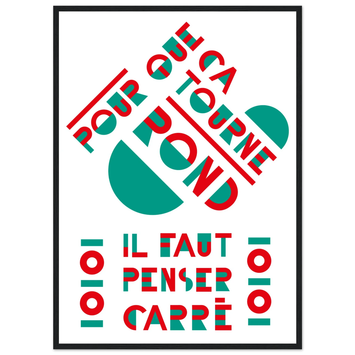 Rond /carré, papier poché de Julie Parmentier encadré – visuel 5