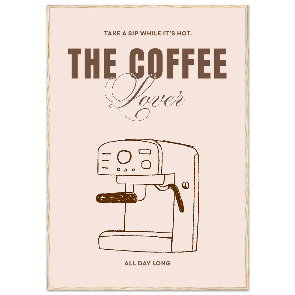 The Coffee Lover, affiche d’art encadrée – ADR Gallery