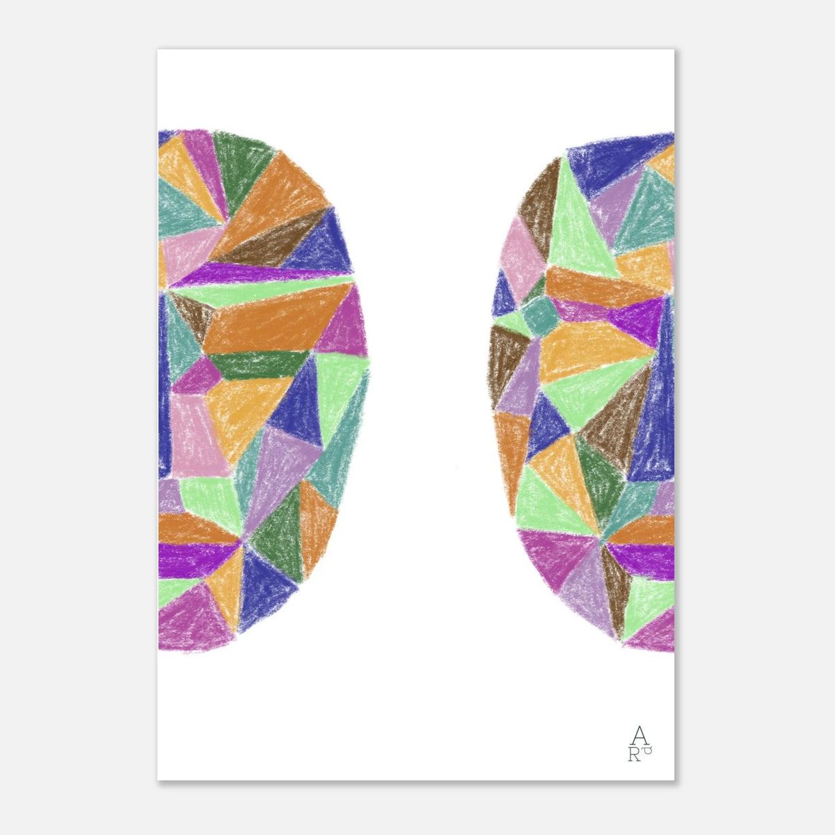 Affiche d'art The Double Face Patchworks N°3 par Aude de Riberolles