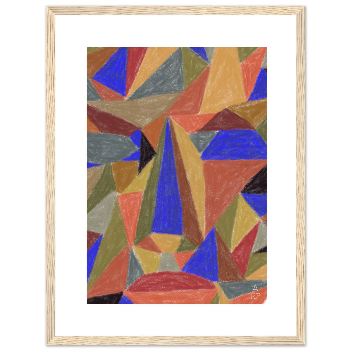 The Face Patchwork N°1, illustration mode et art géométrique coloré – Aude de Riberolles