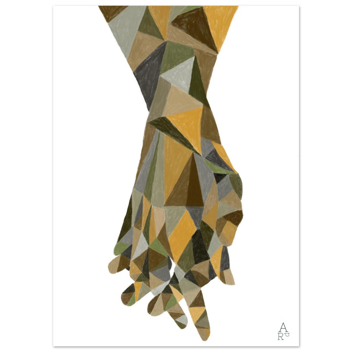 The Hands Patchwork N°2, affiche d'art géométrique – visuel 4, Aude de Riberolles