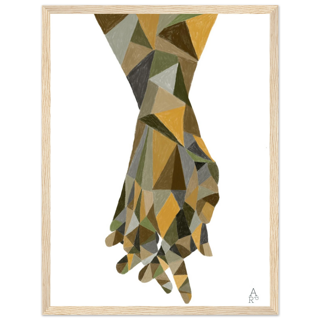 The Hands Patchwork N°2 encadrée – visuel 3, affiche d'Aude de Riberolles