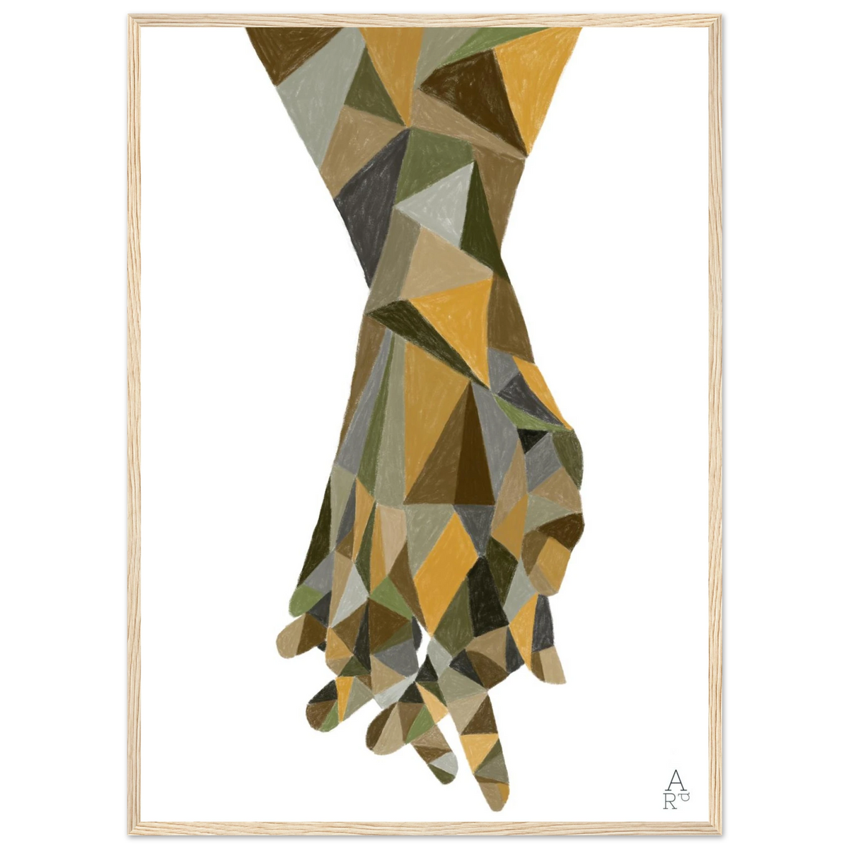 The Hands Patchwork N°2 encadrée – visuel 4, affiche d'Aude de Riberolles