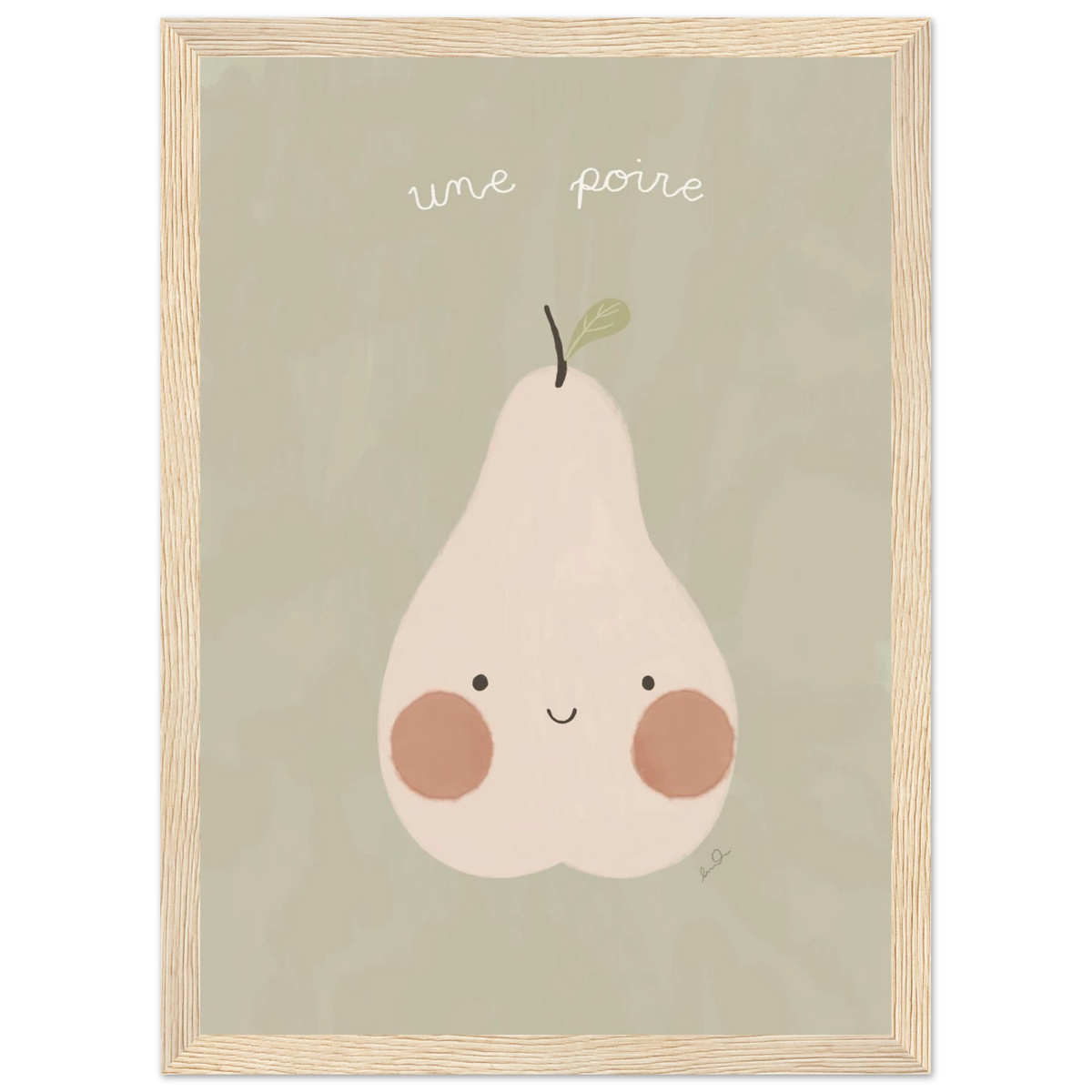 Une poire, affiche illustrée d'Émilie J. Ouellet encadrée – visuel 6