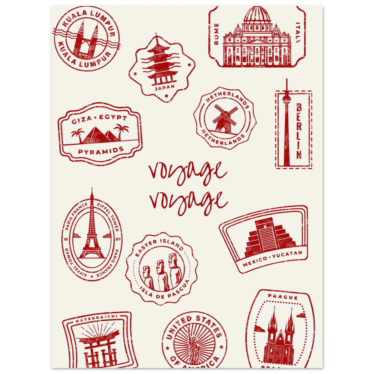 Affiche typographique « Voyage, voyage », ADR Gallery – visuel 3