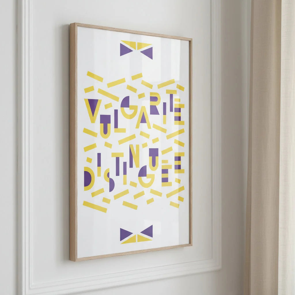 Vulgarité, illustration en papier poché par Julie Parmentier – affiche encadrée